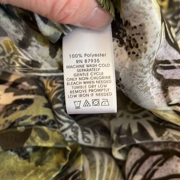 Simonton Says 2X yellow/Black/white short sleeve blouse - 2441 - Picture 4 of 4